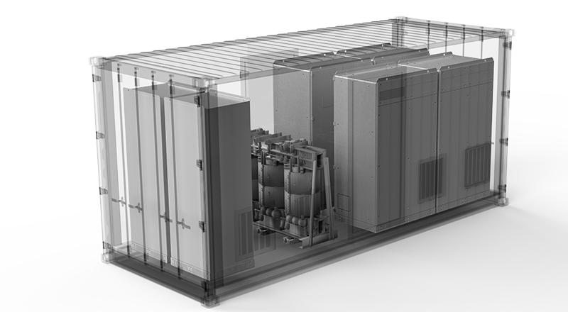 Container type energy storage booster